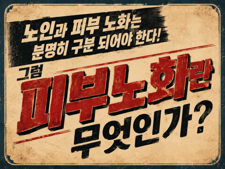 노화와 일상에서 입는 피부 데미지